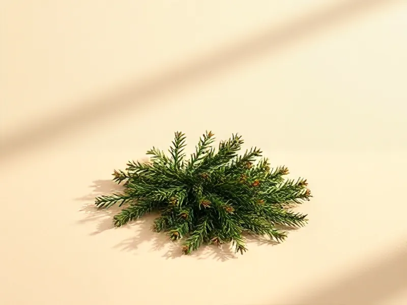 Green tuft of cedar needles