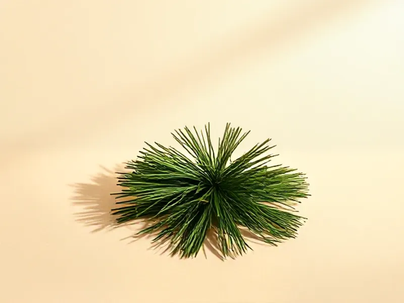 Green tuft of pine needles