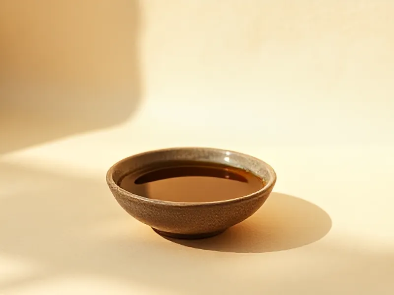 Ceramic dish filled with thick golden amber balm