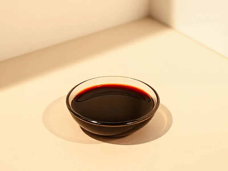 Dish of syrupy reddish-brown Peru balsam