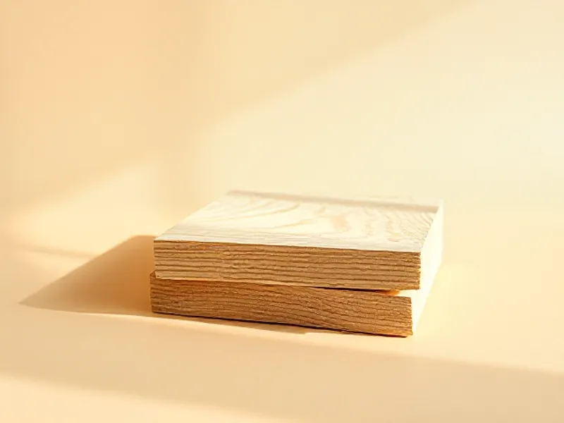 Stacked boards of pale blond wood