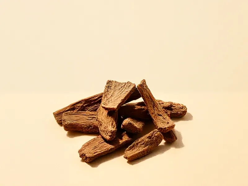 Reddish-brown cabreuva wood shavings
