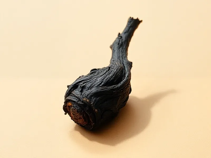 Gnarled, charred cade wood root