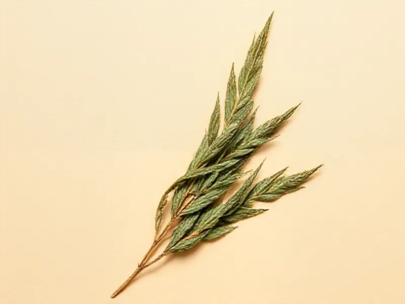 Serrated green cannabis leaves