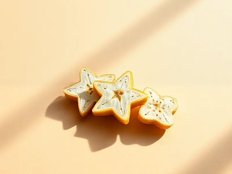 Star-shaped starfruit slices