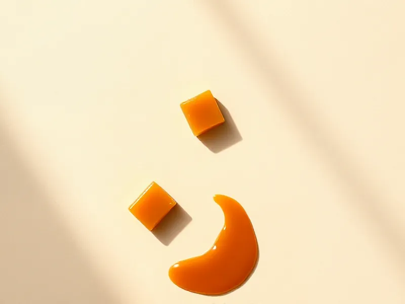 Golden caramel shards and a crescent of caramel