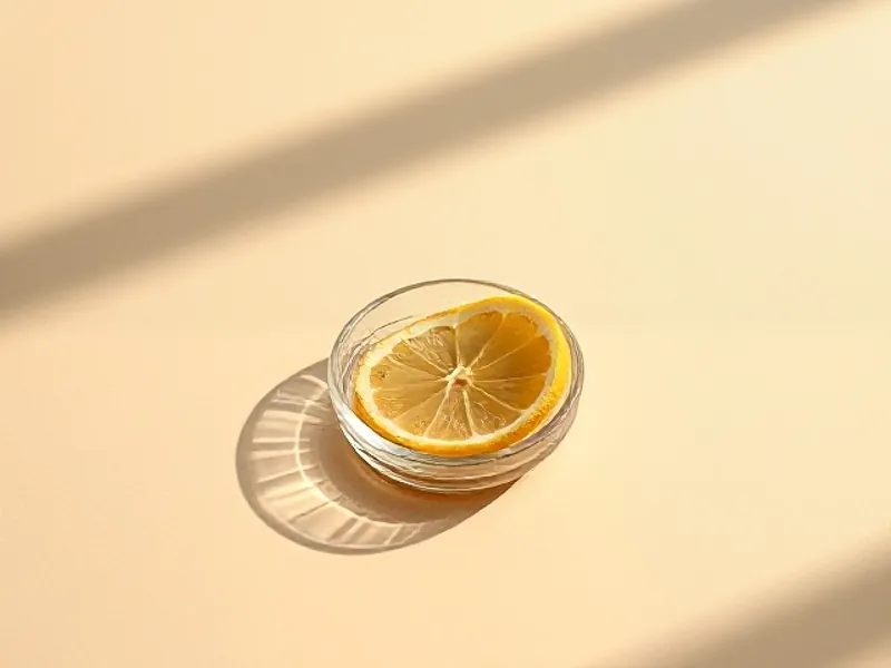 Slice of preserved lemon in a small dish