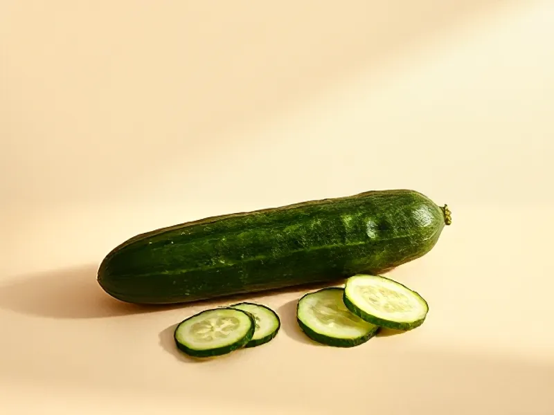 Whole cucumber and a few slices