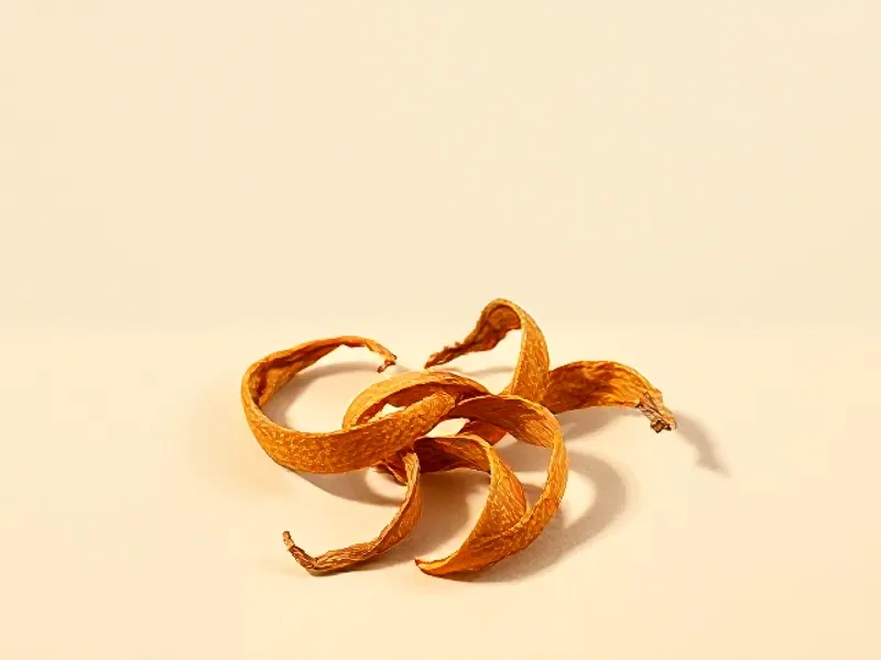 Dried curls of orange peel