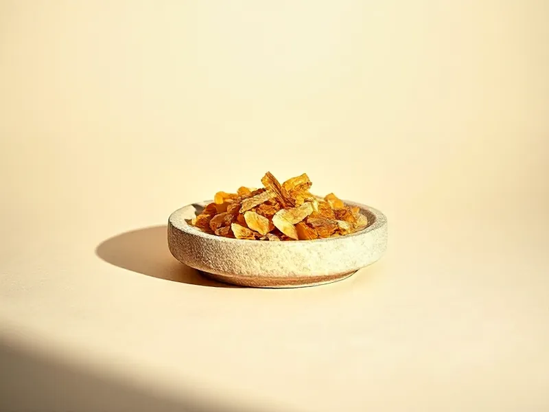 Golden frankincense resin tears in a rough stone dish