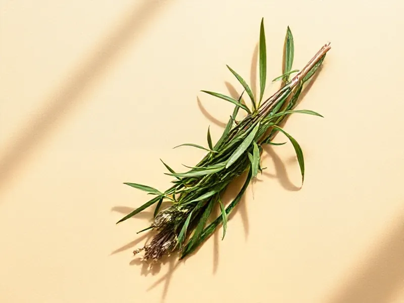 Sprig of tarragon with fine leaves