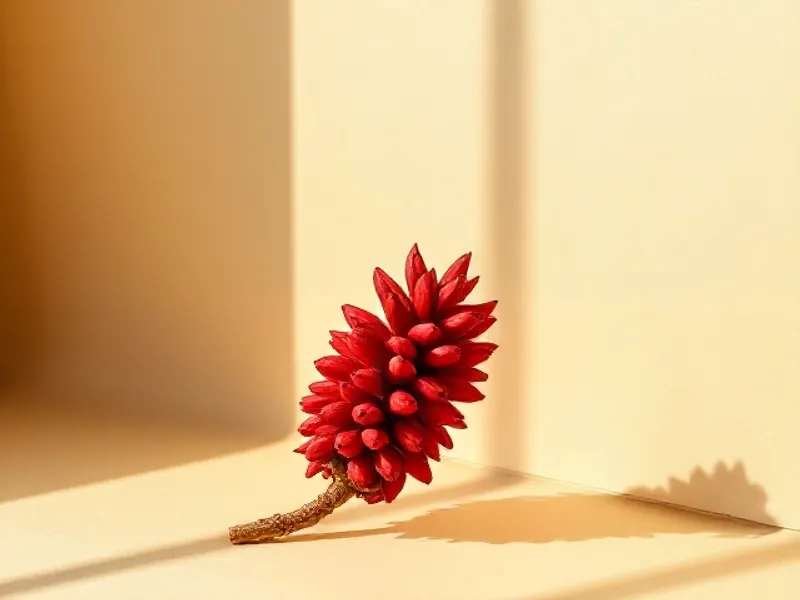 Red torch ginger flower