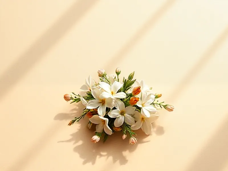 Small bouquet of assorted white flowers