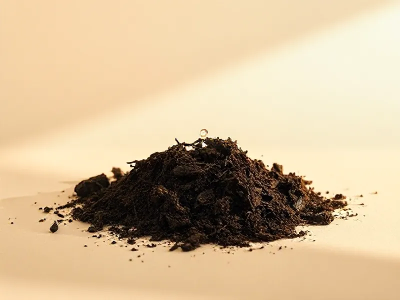 Heap of dark, damp soil