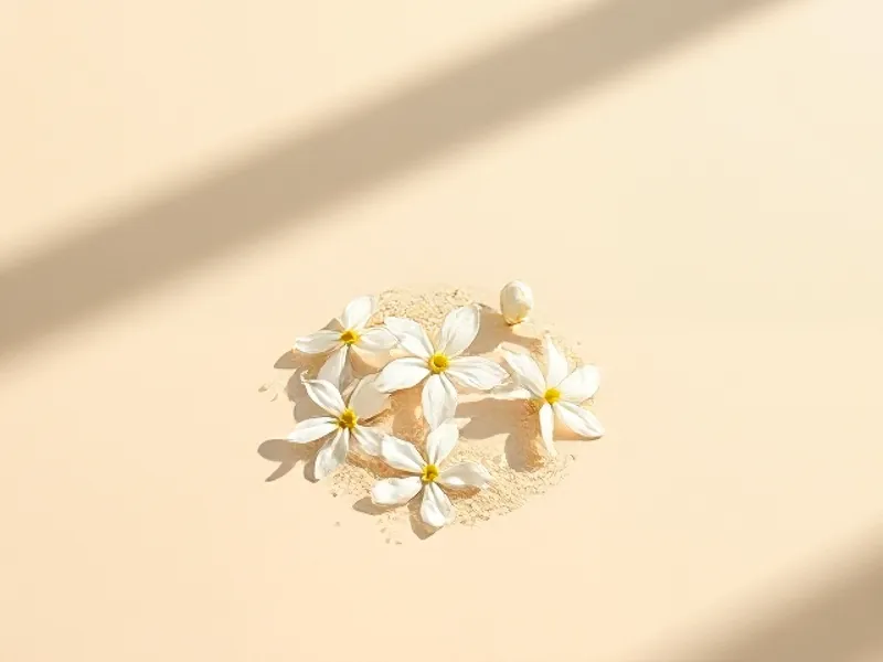 Cluster of white jasmine flowers