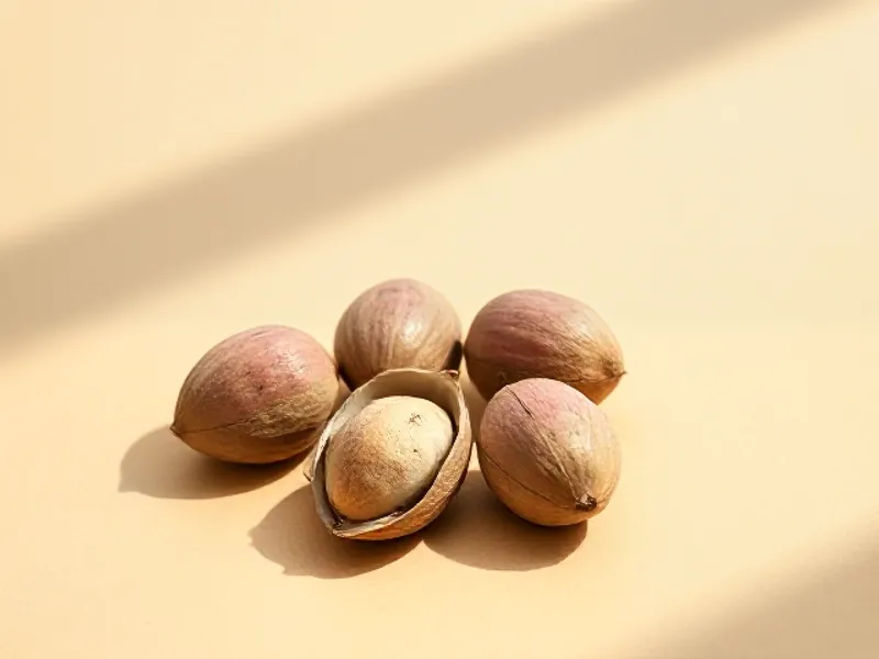 Kola nuts, one split open