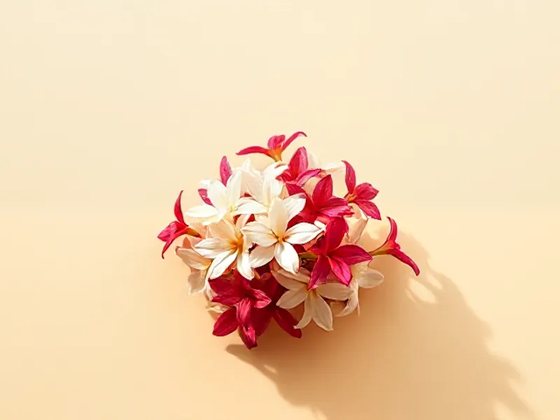 Cluster of white and pink Rangoon creeper flowers