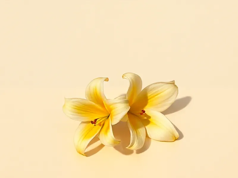 Stylised yellow ylang-ylang flower