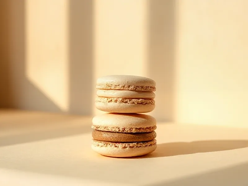 Stacked pastel macarons