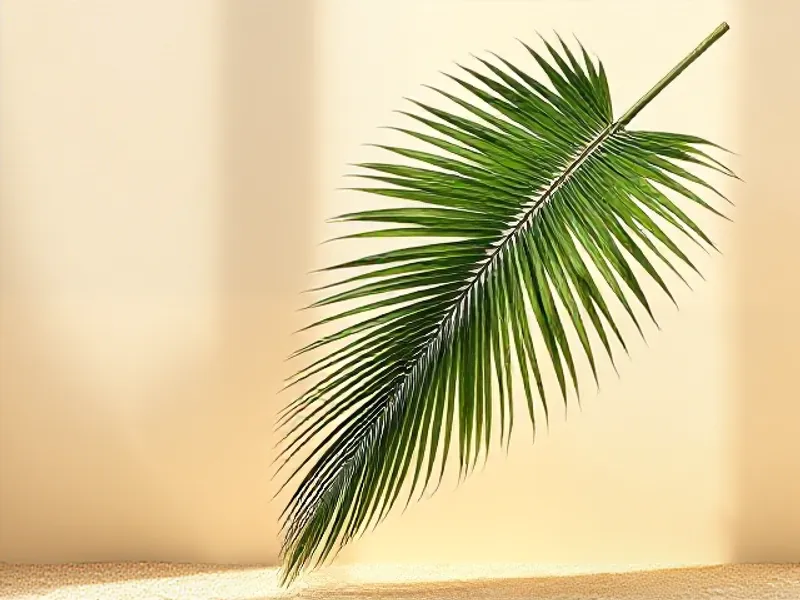 Large green palm leaf