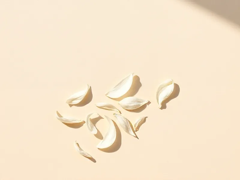 Scattered white jasmine and magnolia petals