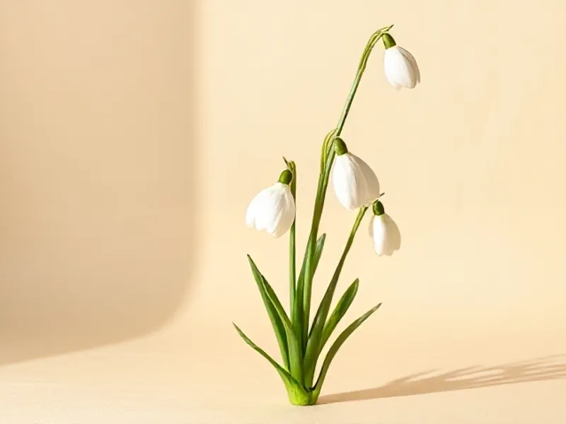 White snowdrop flowers