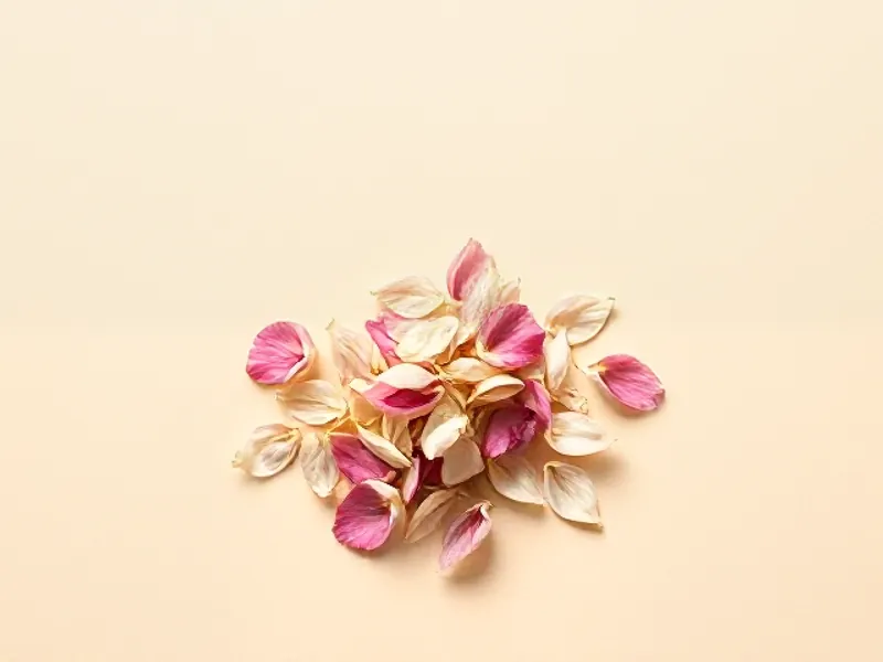 Scattered delicate pink and white petals
