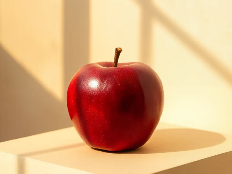 Shiny red apple