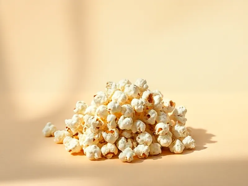 Heap of popped popcorn