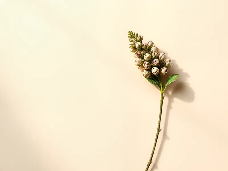 Clary sage sprig with pale mauve bracts