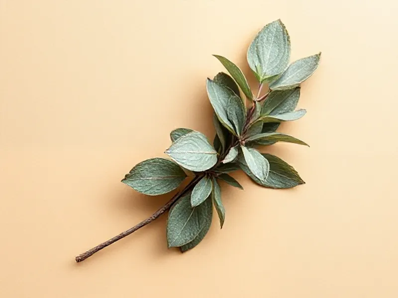 Sage sprig with fuzzy grey-green leaves