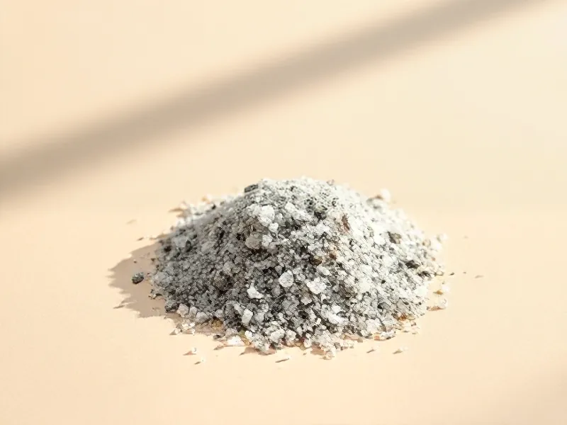 Heap of coarse grey-white sea salt