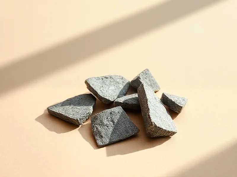 Sharp grey flint shards