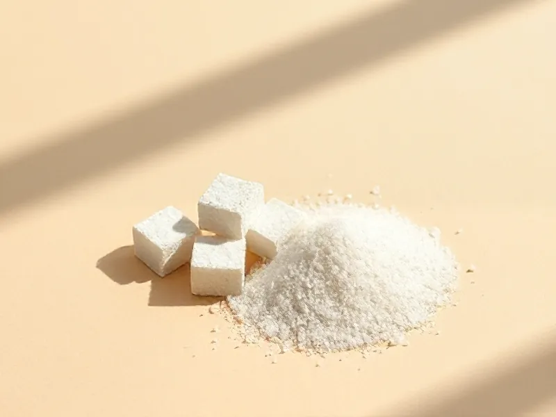 Pieces of white sugar and crystallised sugar