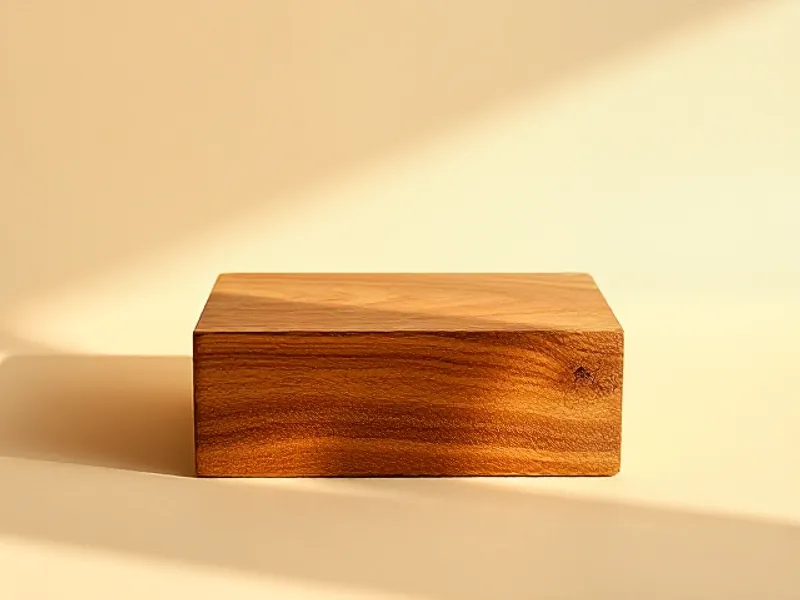 Block of polished teak wood