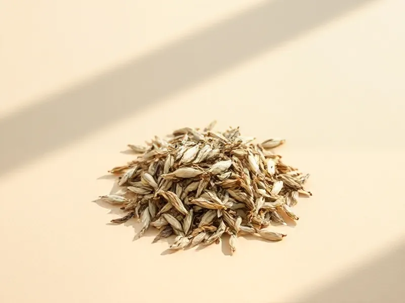 Heap of silvery white tea buds