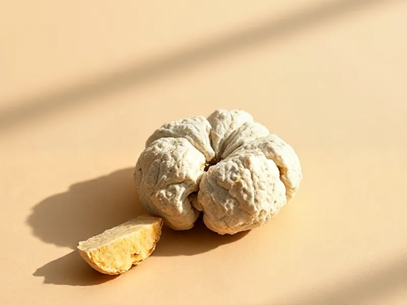Gnarled white truffle and a slice