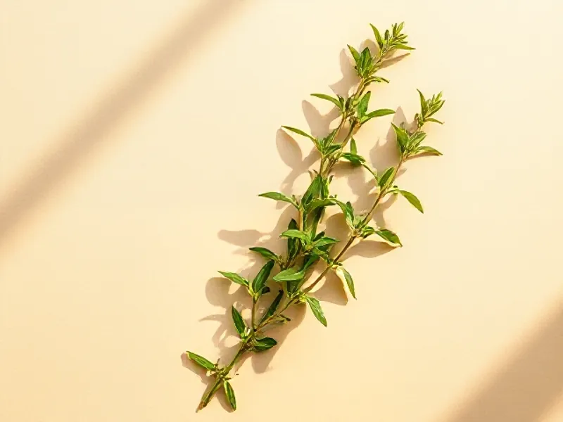 Lemon verbena sprig with narrow leaves